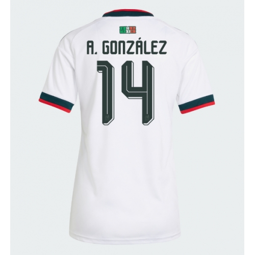 Billige Fotballdrakt Mexico Armando Gonzalez #14 Replika Bortedrakt Dame VM 2026 Kortermet Billige Fotballdrakt Mexico Armando Gonzalez #14 Replika Bortedrakt Dame VM 2026 Kortermet